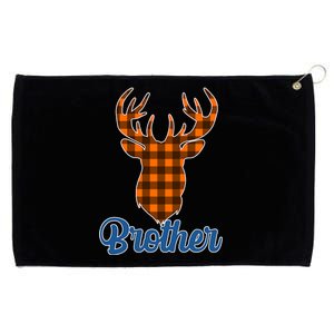 Matching Holiday Family Plaid Reindeer Brother Grommeted Golf Towel