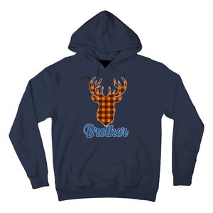 Matching Holiday Family Plaid Reindeer Brother Hoodie