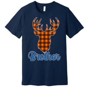 Matching Holiday Family Plaid Reindeer Brother Premium T-Shirt