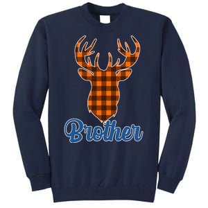 Matching Holiday Family Plaid Reindeer Brother Tall Sweatshirt