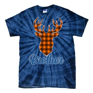 Matching Holiday Family Plaid Reindeer Brother Tie-Dye T-Shirt