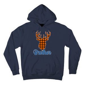 Matching Holiday Family Plaid Reindeer Brother Tall Hoodie