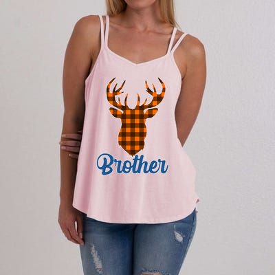 Matching Holiday Family Plaid Reindeer Brother Women's Strappy Tank