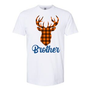 Matching Holiday Family Plaid Reindeer Brother Softstyle CVC T-Shirt