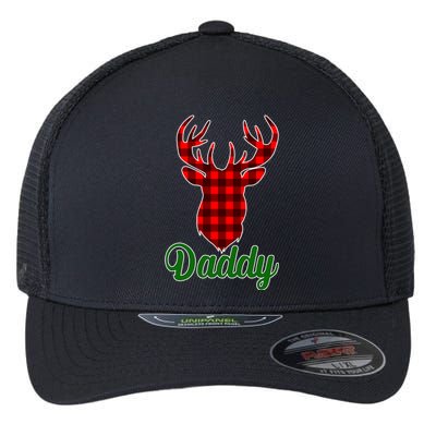 Matching Holiday Family Plaid Reindeer Daddy Flexfit Unipanel Trucker Cap