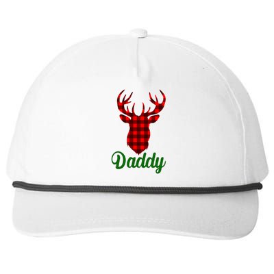 Matching Holiday Family Plaid Reindeer Daddy Snapback Five-Panel Rope Hat