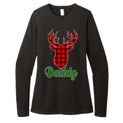 Matching Holiday Family Plaid Reindeer Daddy Womens CVC Long Sleeve Shirt