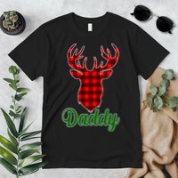 Matching Holiday Family Plaid Reindeer Daddy Premium T-Shirt
