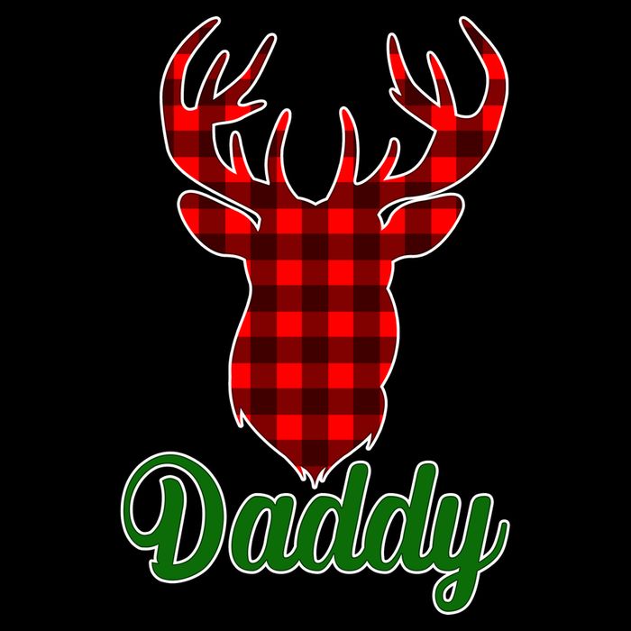 Matching Holiday Family Plaid Reindeer Daddy Premium T-Shirt
