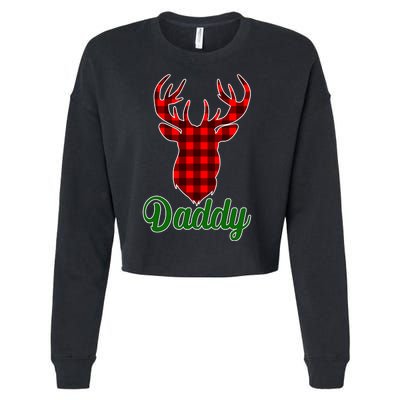 Matching Holiday Family Plaid Reindeer Daddy Cropped Pullover Crew