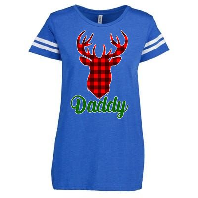 Matching Holiday Family Plaid Reindeer Daddy Enza Ladies Jersey Football T-Shirt