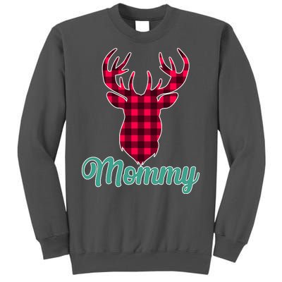 Matching Holiday Family Plaid Reindeer Mommy Tall Sweatshirt