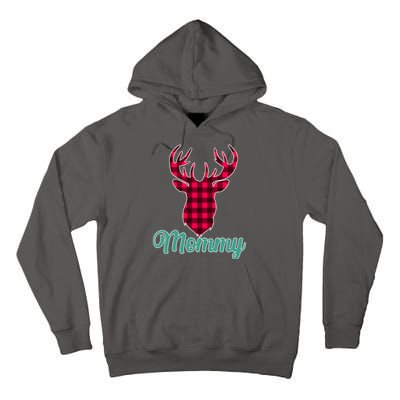 Matching Holiday Family Plaid Reindeer Mommy Tall Hoodie