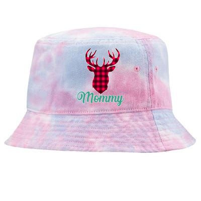 Matching Holiday Family Plaid Reindeer Mommy Tie-Dyed Bucket Hat