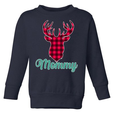 Matching Holiday Family Plaid Reindeer Mommy Toddler Sweatshirt