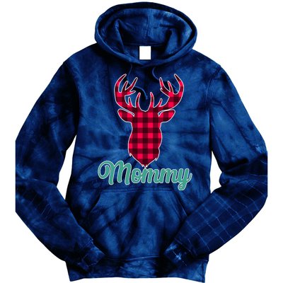 Matching Holiday Family Plaid Reindeer Mommy Tie Dye Hoodie