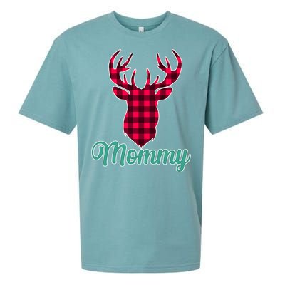 Matching Holiday Family Plaid Reindeer Mommy Sueded Cloud Jersey T-Shirt