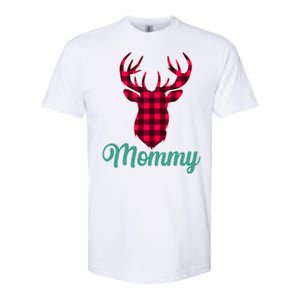 Matching Holiday Family Plaid Reindeer Mommy Softstyle® CVC T-Shirt