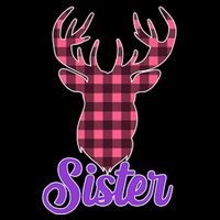 Matching Holiday Family Plaid Reindeer Sister 16 in Basic Backpack