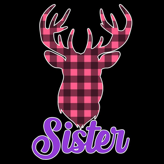 Matching Holiday Family Plaid Reindeer Sister 16 in Basic Backpack