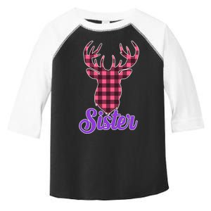 Matching Holiday Family Plaid Reindeer Sister Toddler Fine Jersey T-Shirt