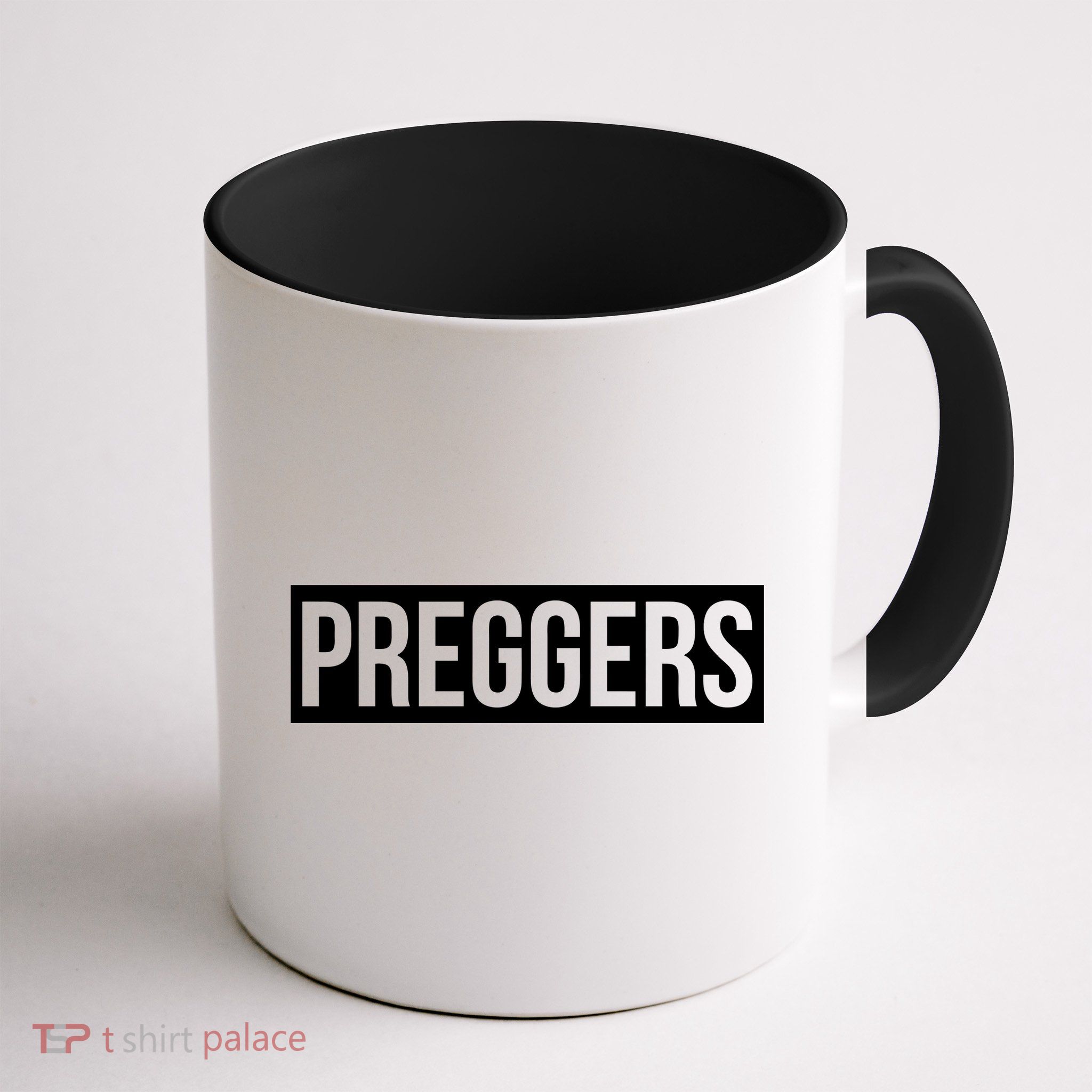 Maternity Slogan Preggers Box Logo Mug