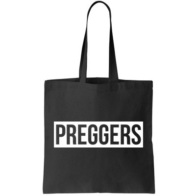 Maternity Slogan Preggers Box Logo Tote Bag