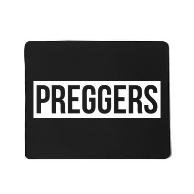 Maternity Slogan Preggers Box Logo Mousepad