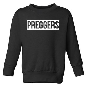 Maternity Slogan Preggers Box Logo Toddler Sweatshirt