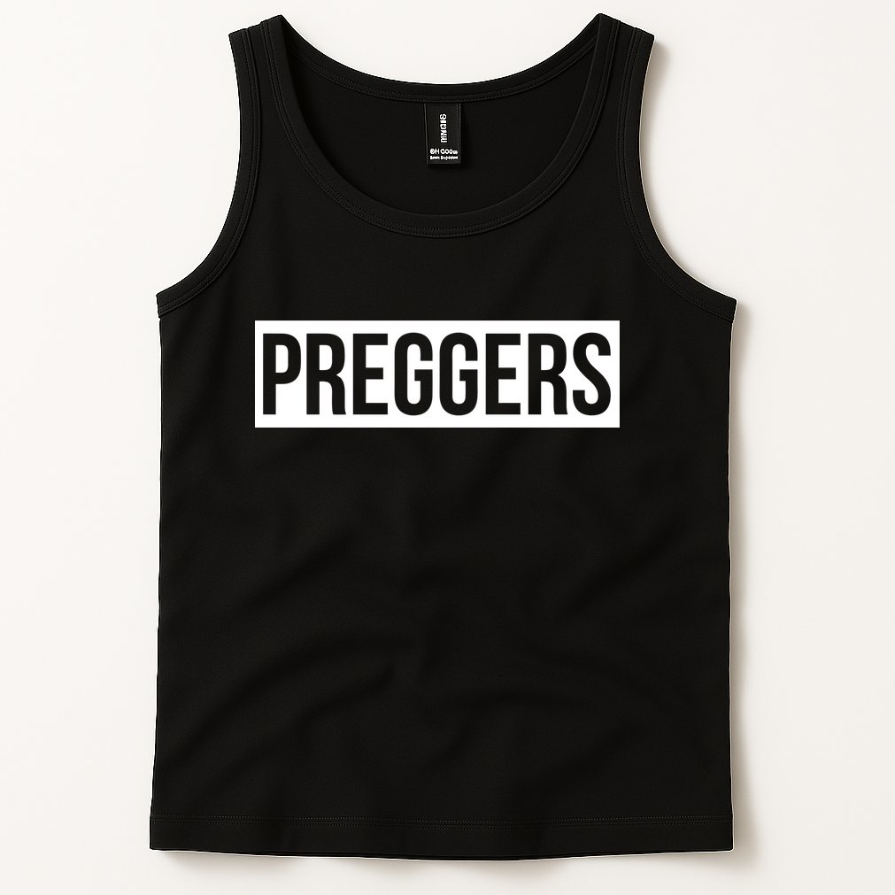 Maternity Slogan Preggers Box Logo Tank Top