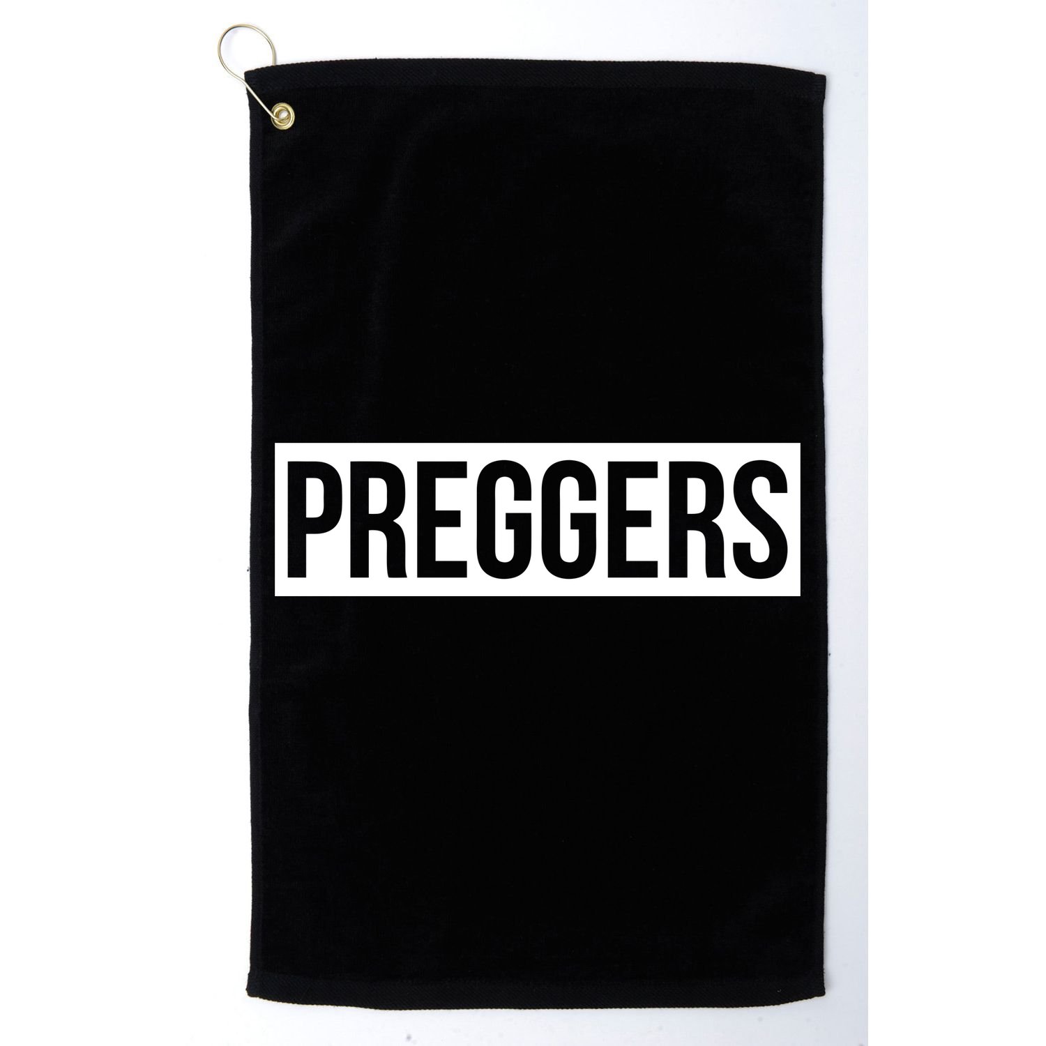Maternity Slogan Preggers Box Logo Golf Towel