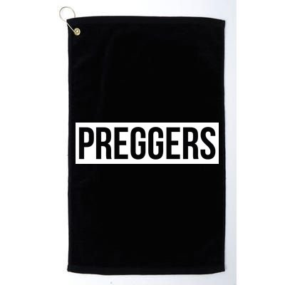 Maternity Slogan Preggers Box Logo Platinum Collection Golf Towel