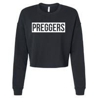 Maternity Slogan Preggers Box Logo Cropped Pullover Crew