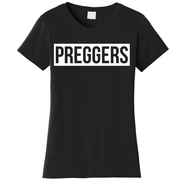 Maternity Slogan Preggers Box Logo Women's T-Shirt