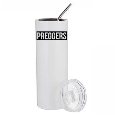 Maternity Slogan Preggers Box Logo Stainless Steel Tumbler