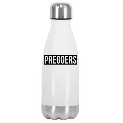 Maternity Slogan Preggers Box Logo Stainless Steel Insulated Water Bottle