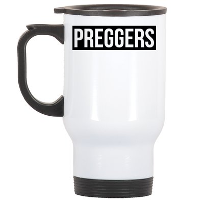 Maternity Slogan Preggers Box Logo Stainless Steel Travel Mug