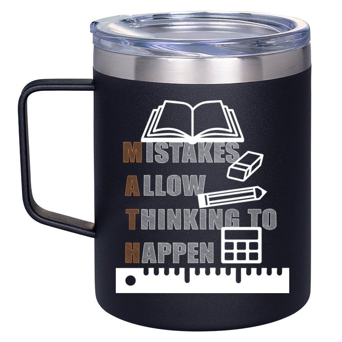 Math Allow Thinking To Happen 12oz Stainless Steel Coffee Mug