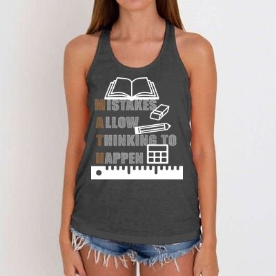 Math Allow Thinking To Happen Women's Knotted Racerback Tank