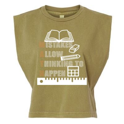 Math Allow Thinking To Happen Garment-Dyed Women's Muscle Tee
