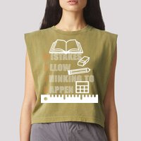 Math Allow Thinking To Happen Garment-Dyed Women's Muscle Tee