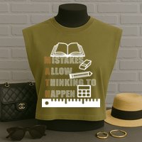 Math Allow Thinking To Happen Garment-Dyed Women's Muscle Tee