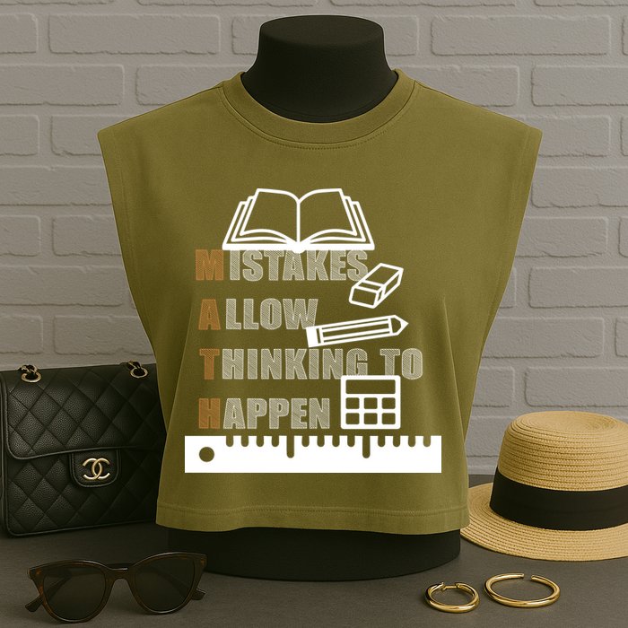 Math Allow Thinking To Happen Garment-Dyed Women's Muscle Tee