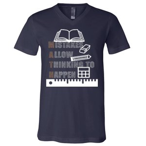 Math Allow Thinking To Happen V-Neck T-Shirt