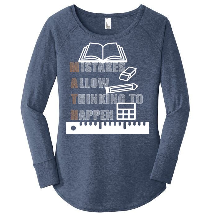 Math Allow Thinking To Happen Women's Perfect Tri Tunic Long Sleeve Shirt