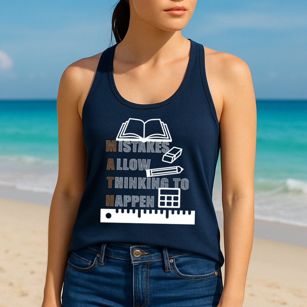Math Allow Thinking To Happen Womens Tank Top