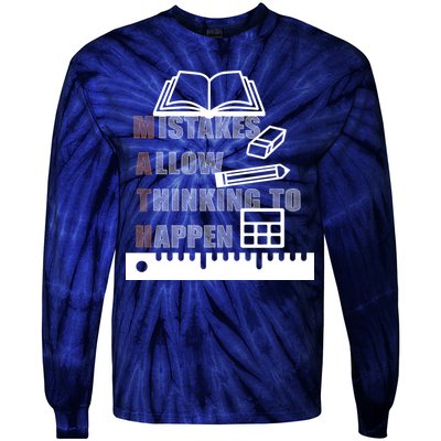 Math Allow Thinking To Happen Tie-Dye Long Sleeve Shirt
