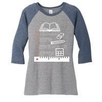 Math Allow Thinking To Happen Women's Tri-Blend 3/4-Sleeve Raglan Shirt