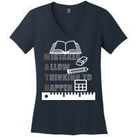 Math Allow Thinking To Happen Women's V-Neck T-Shirt