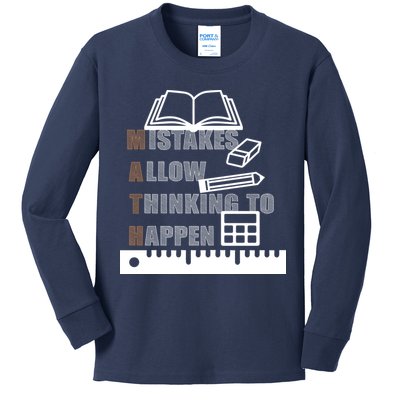 Math Allow Thinking To Happen Kids Long Sleeve Shirt